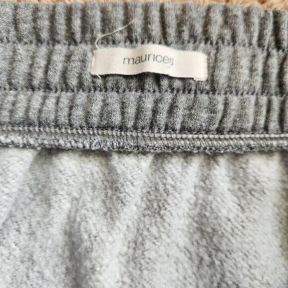 Maurices Skirt  Womens 1X Plus Sweat Lounge Heather Gray French Terry Athleticwe - Picture 4 of 5